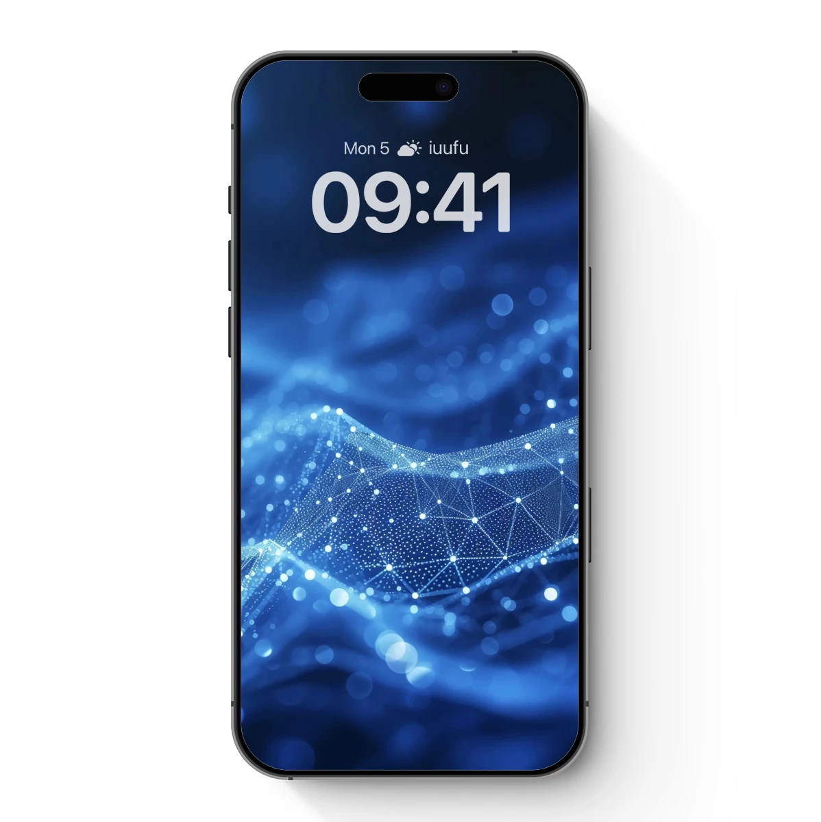 Blue Polygonal Waves: Digital Abstract Artistry