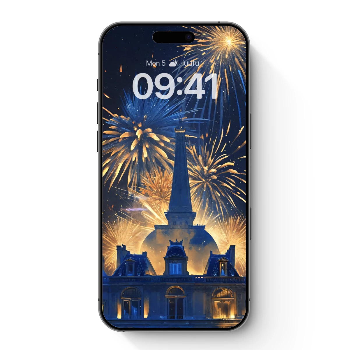 Eiffel Tower Under a Firework Symphony