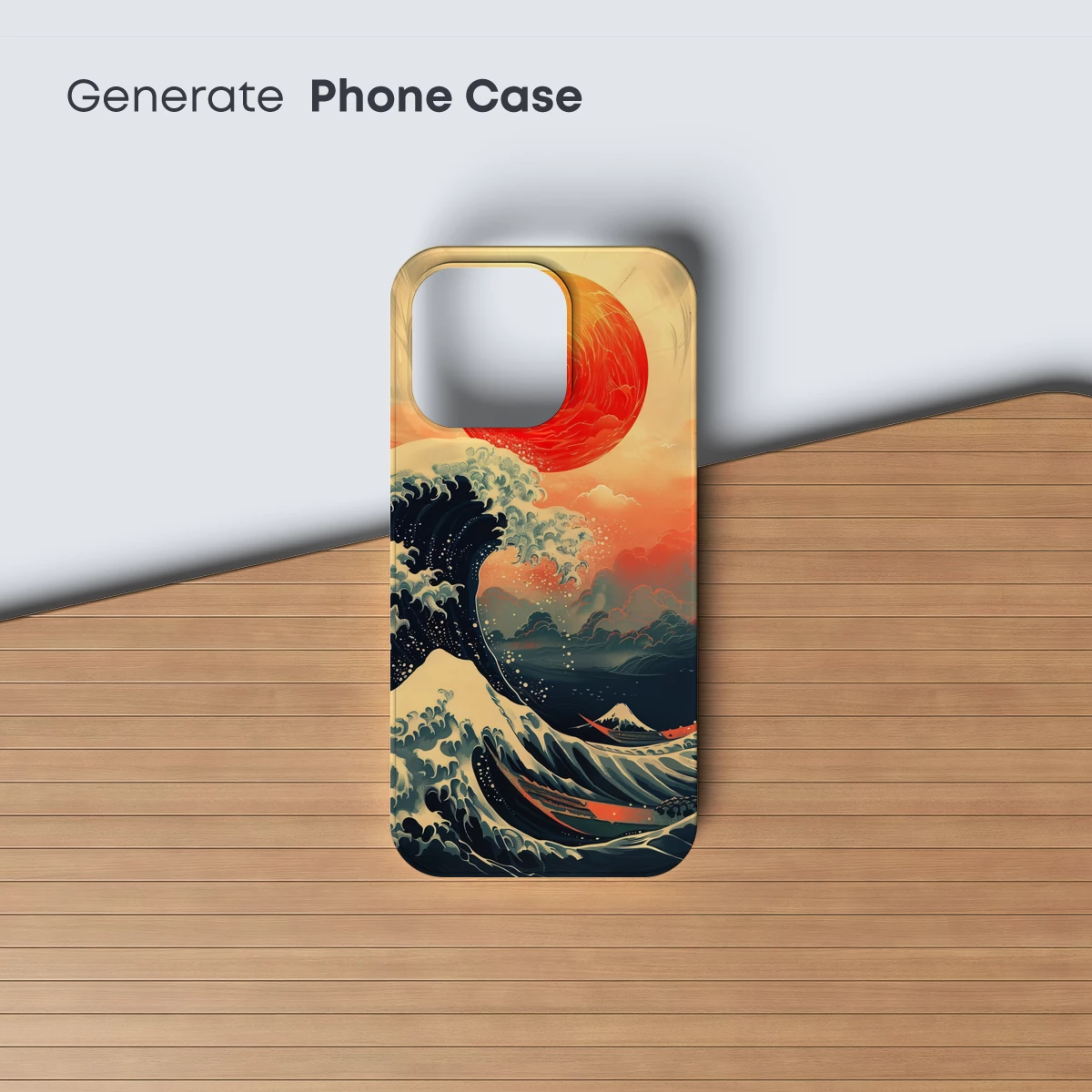 Hokusai's Wave at Sunset: Modern Elegance - Image 3