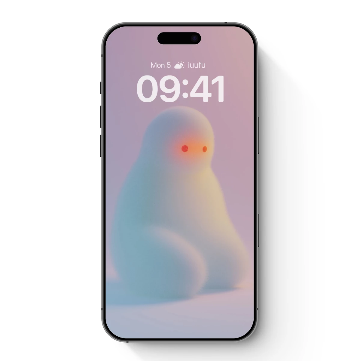 Glowing Ghostly Figure in Pastel Haze