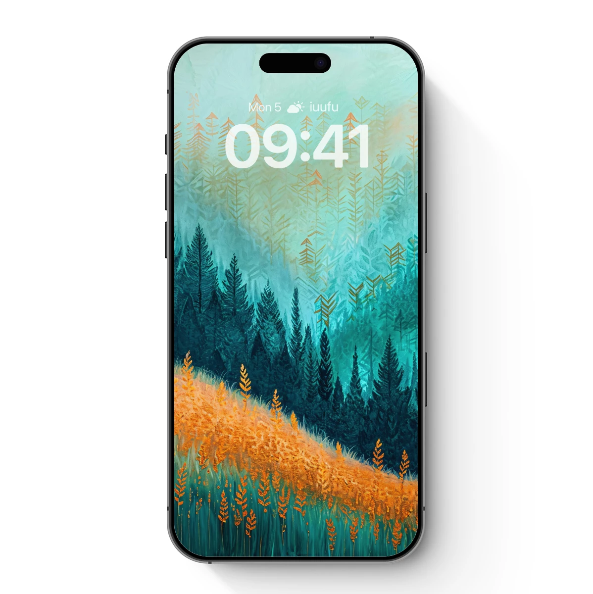 Enchanted Forest Dawn: Teal and Gold Serenity Enchanted Forest Dawn: Teal and Gold Serenity