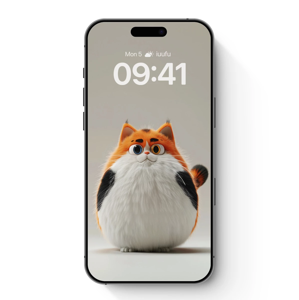 Chubby Calico Cat: Whimsical Fluffiness