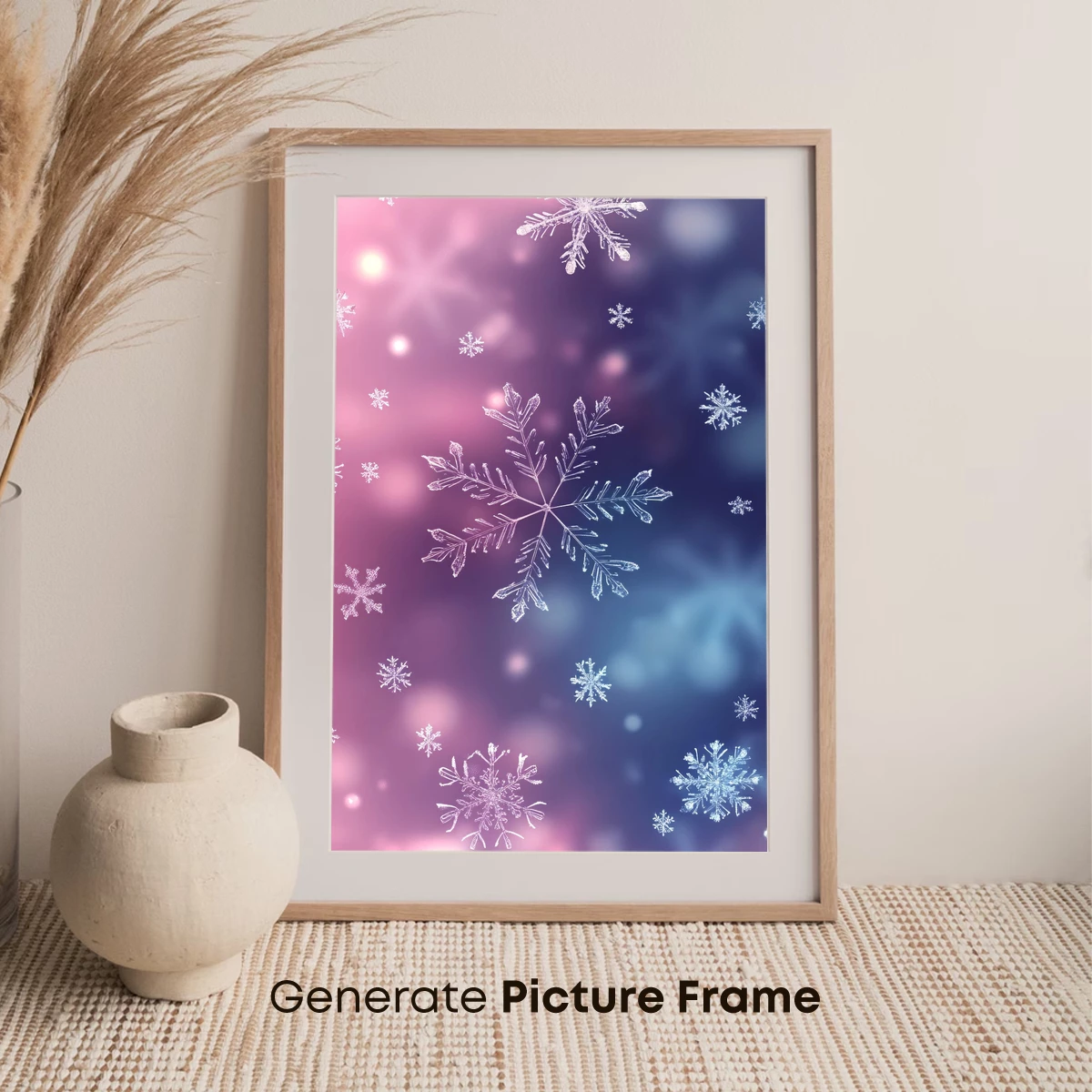 Frosty Symphony: Snowflakes in Pastel Harmony - Image 7