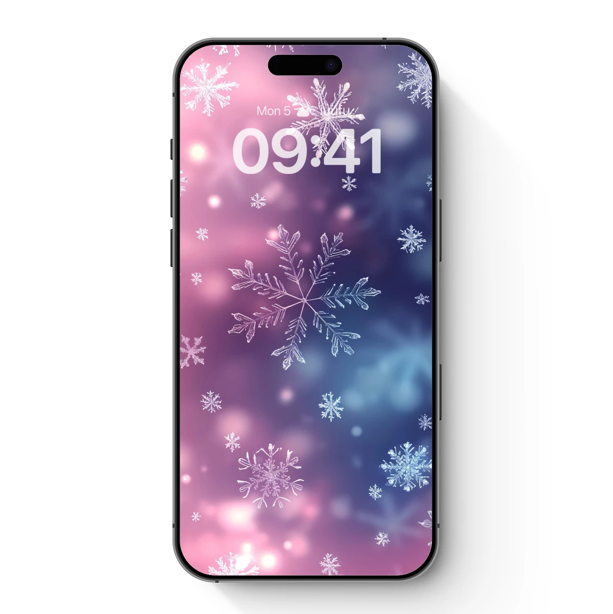 Frosty Symphony: Snowflakes in Pastel Harmony