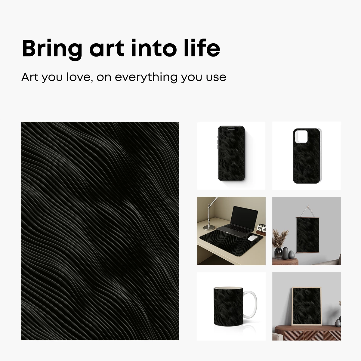 Elegant Dark Waves: A Symphony of Curves - Image 2