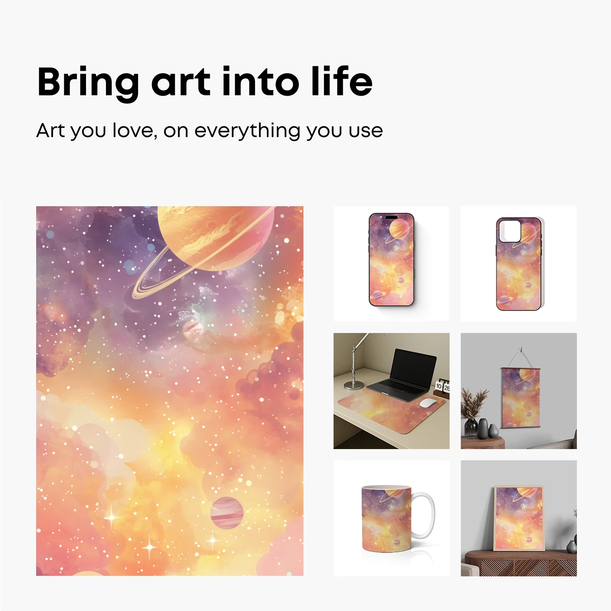 Cosmic Symphony: Dreamy Planetary Dance - Image 2