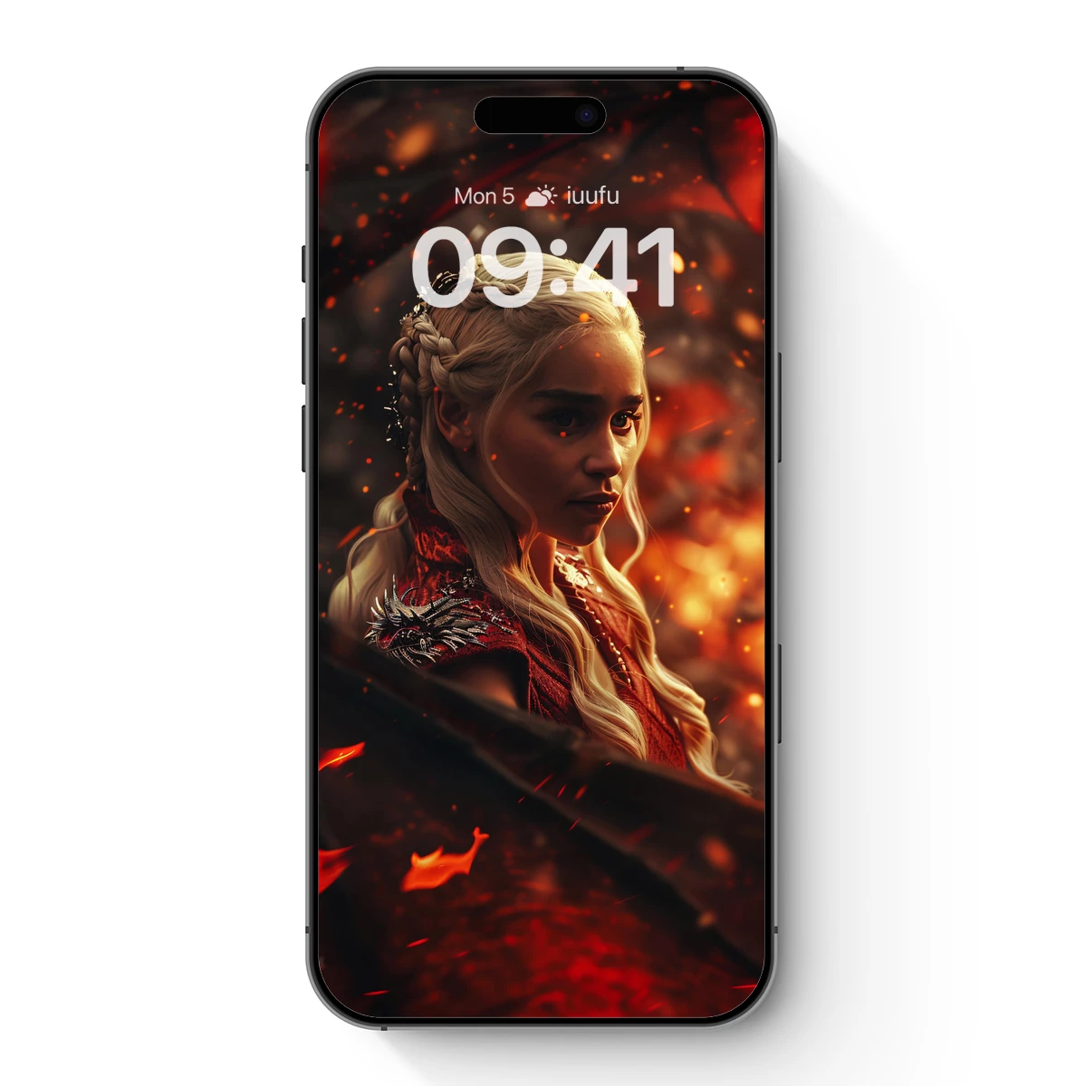 Dragon Queen Amidst Flames: A Fiery Fantasy Portrait