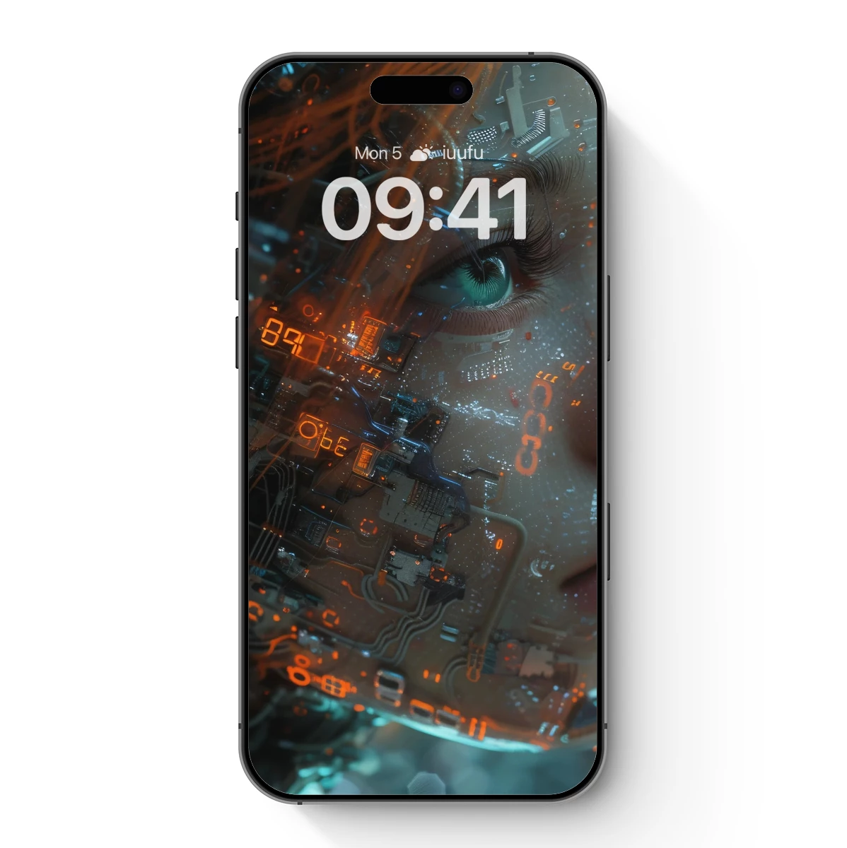 Cybernetic Dreamscape: Futuristic Face Art