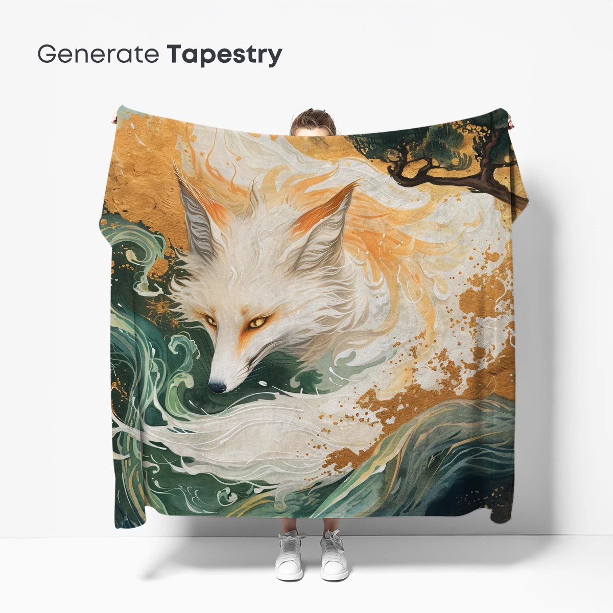 Ethereal Fox in Whirling Waves - Image 5