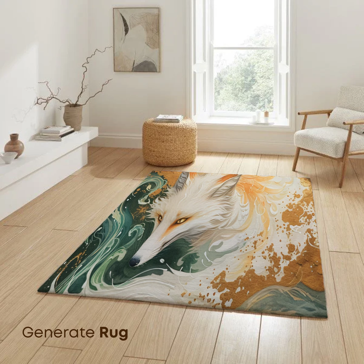 Ethereal Fox in Whirling Waves - Image 6