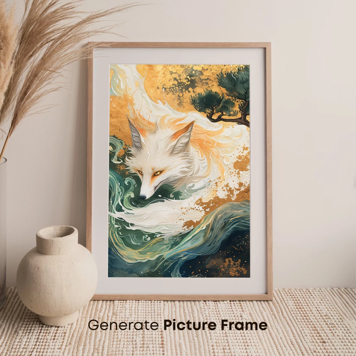 Ethereal Fox in Whirling Waves - Image 7