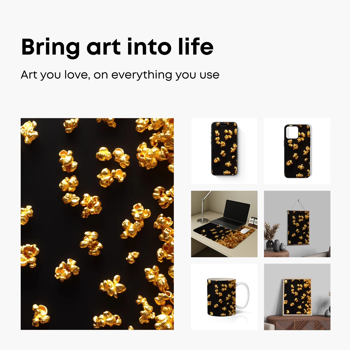 Golden Popcorn Cascade: Luxe Snack Artistry - Image 2