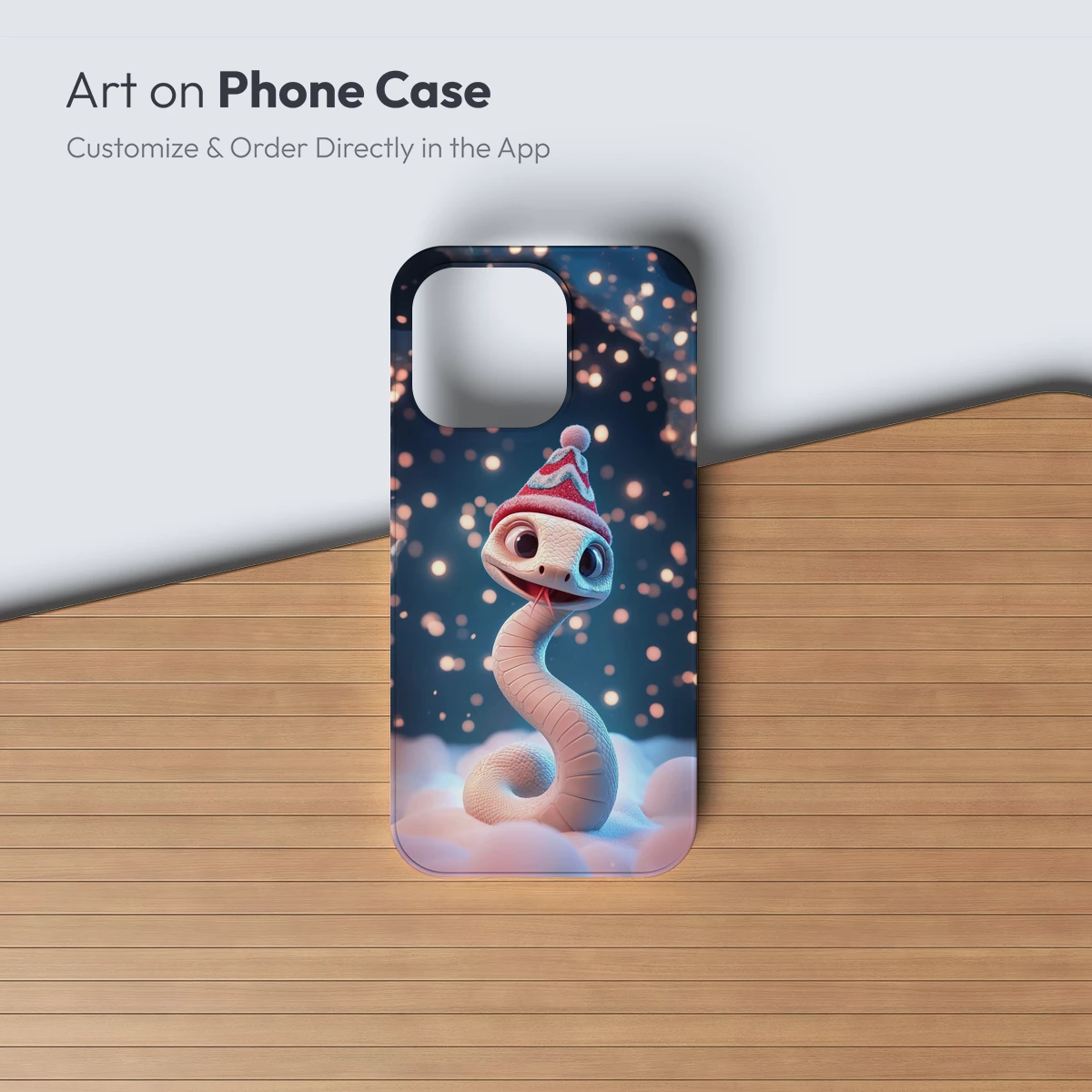 Festive Snake in Winter Wonderland - Image 3