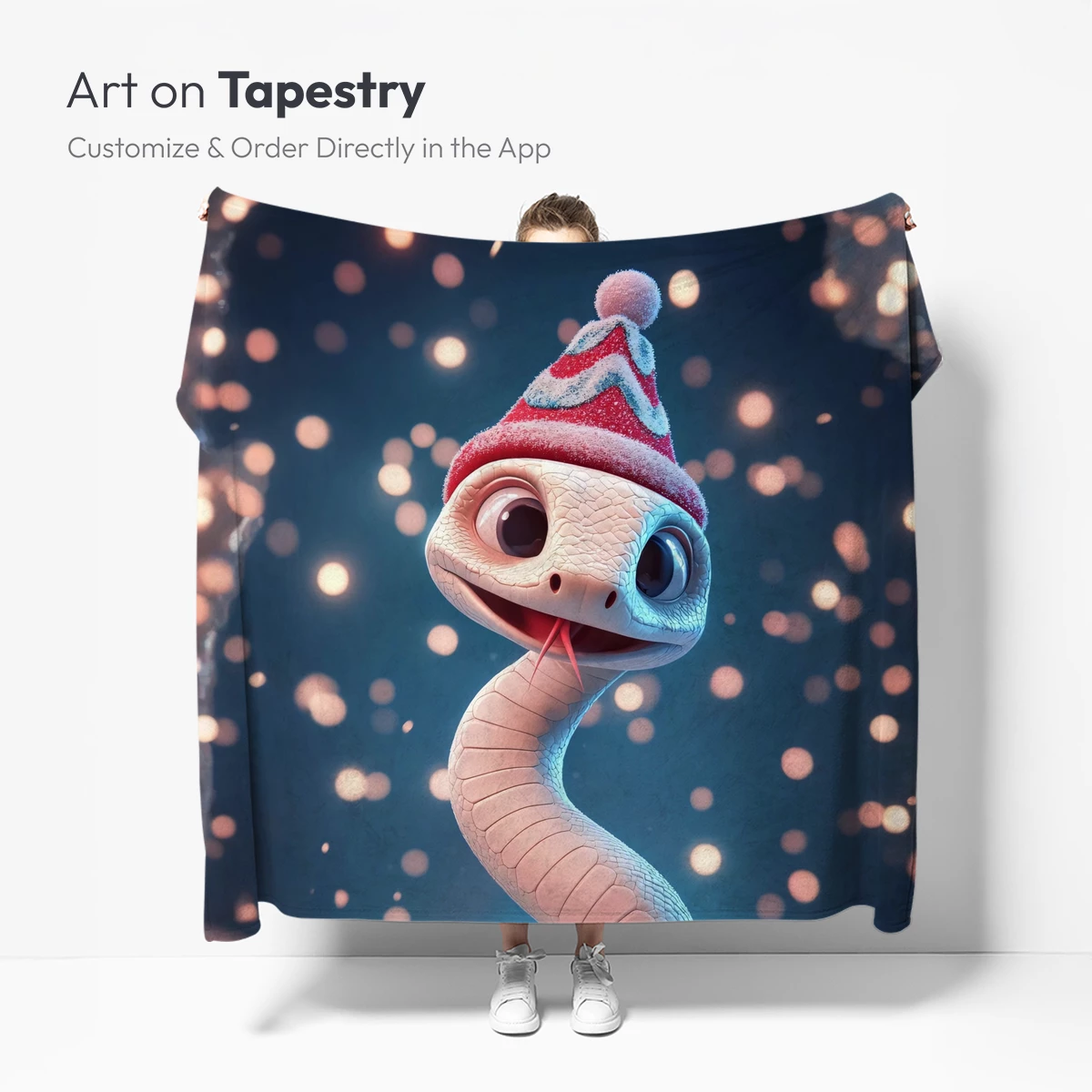 Festive Snake in Winter Wonderland - Image 5