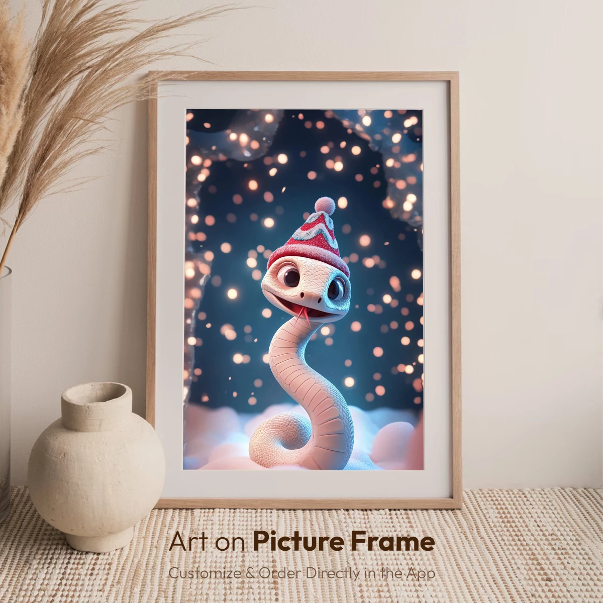 Festive Snake in Winter Wonderland - Image 7