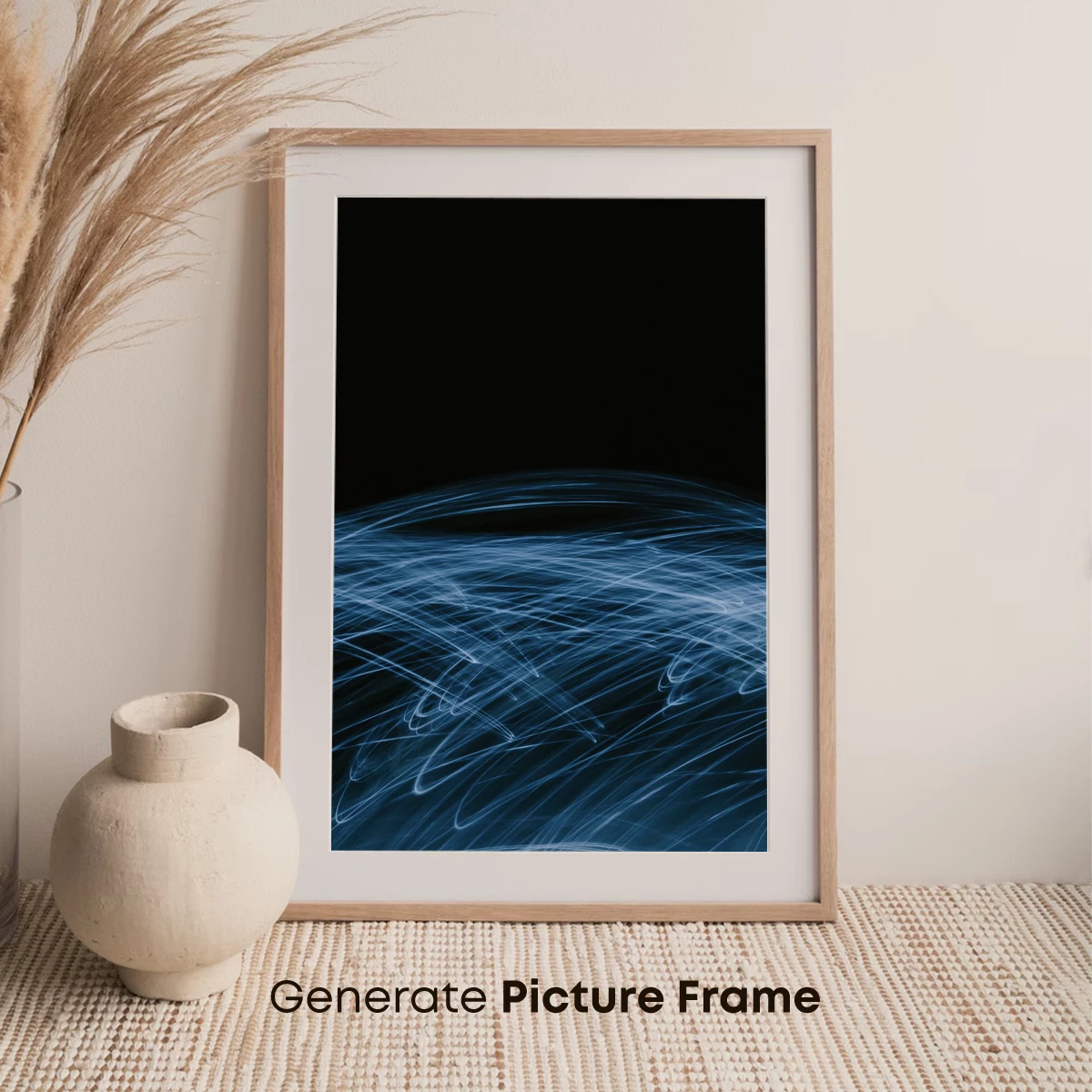 Blue Neon Whispers: Abstract Flow - Image 7