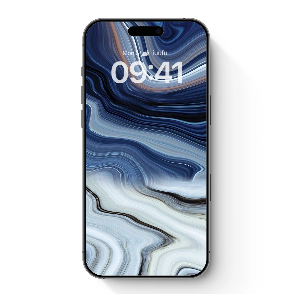 Fluid Marble Odyssey: Abstract Waves in Blue and White