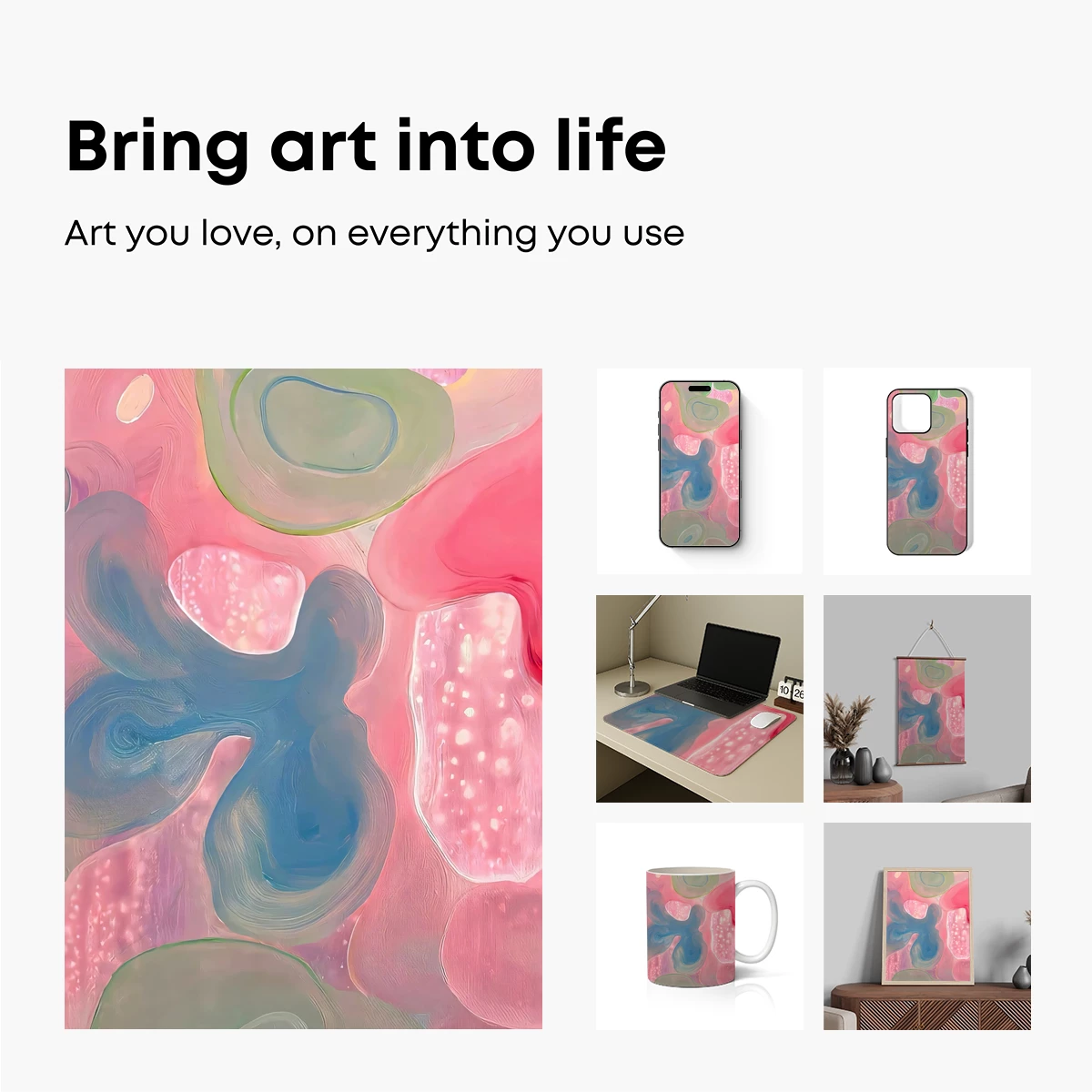 Abstract Swirls in Pastel Harmony - Image 2