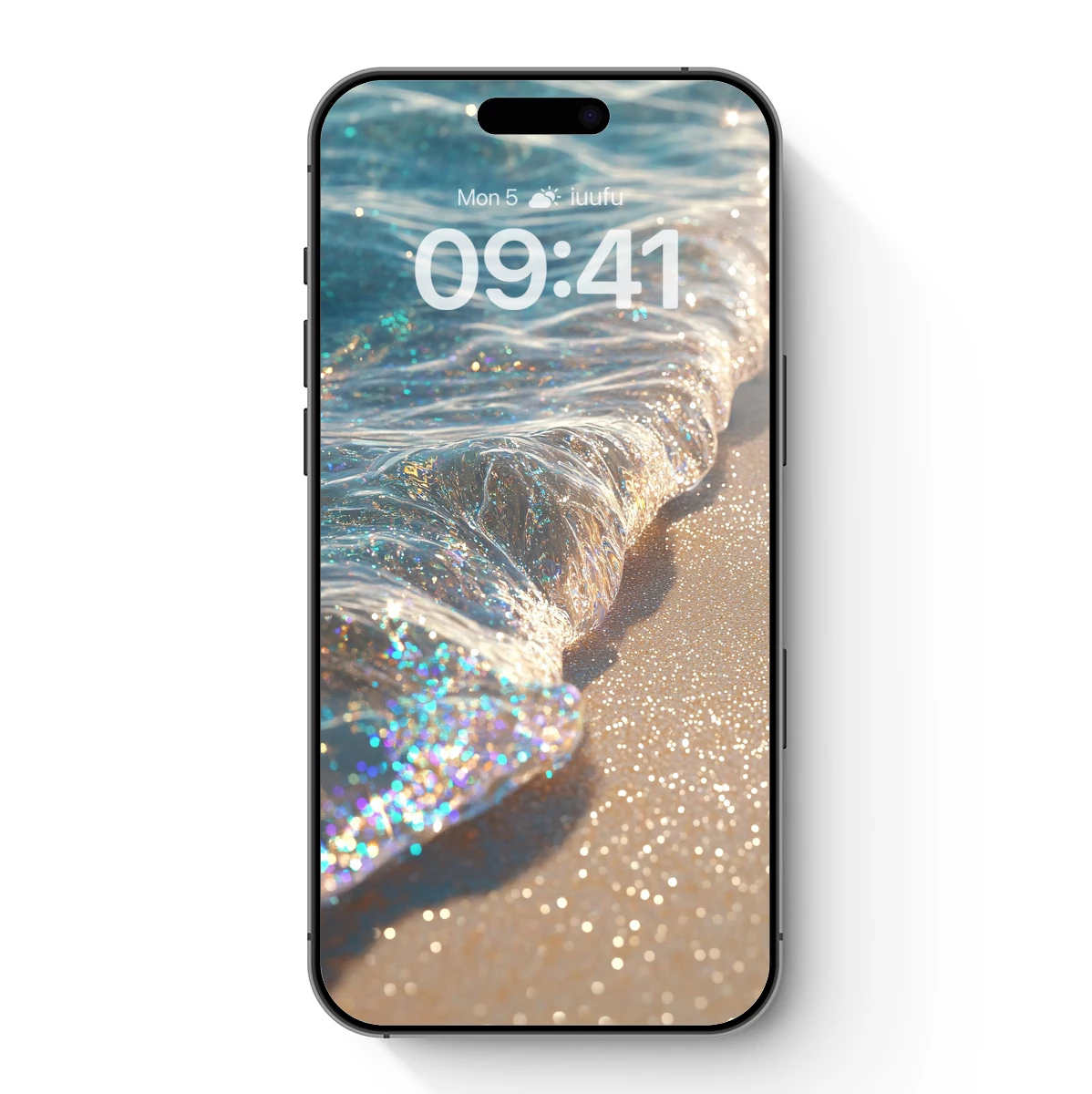 Glittering Wave at Sunset