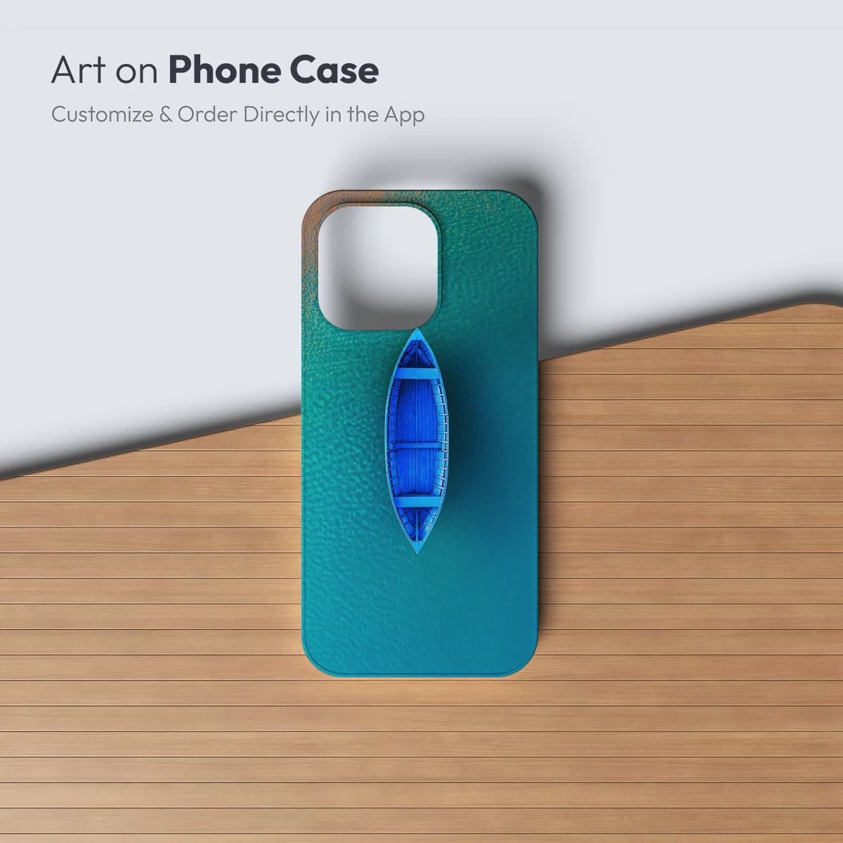 Blue Solitude: Serene Boat on Turquoise Waters - Image 3