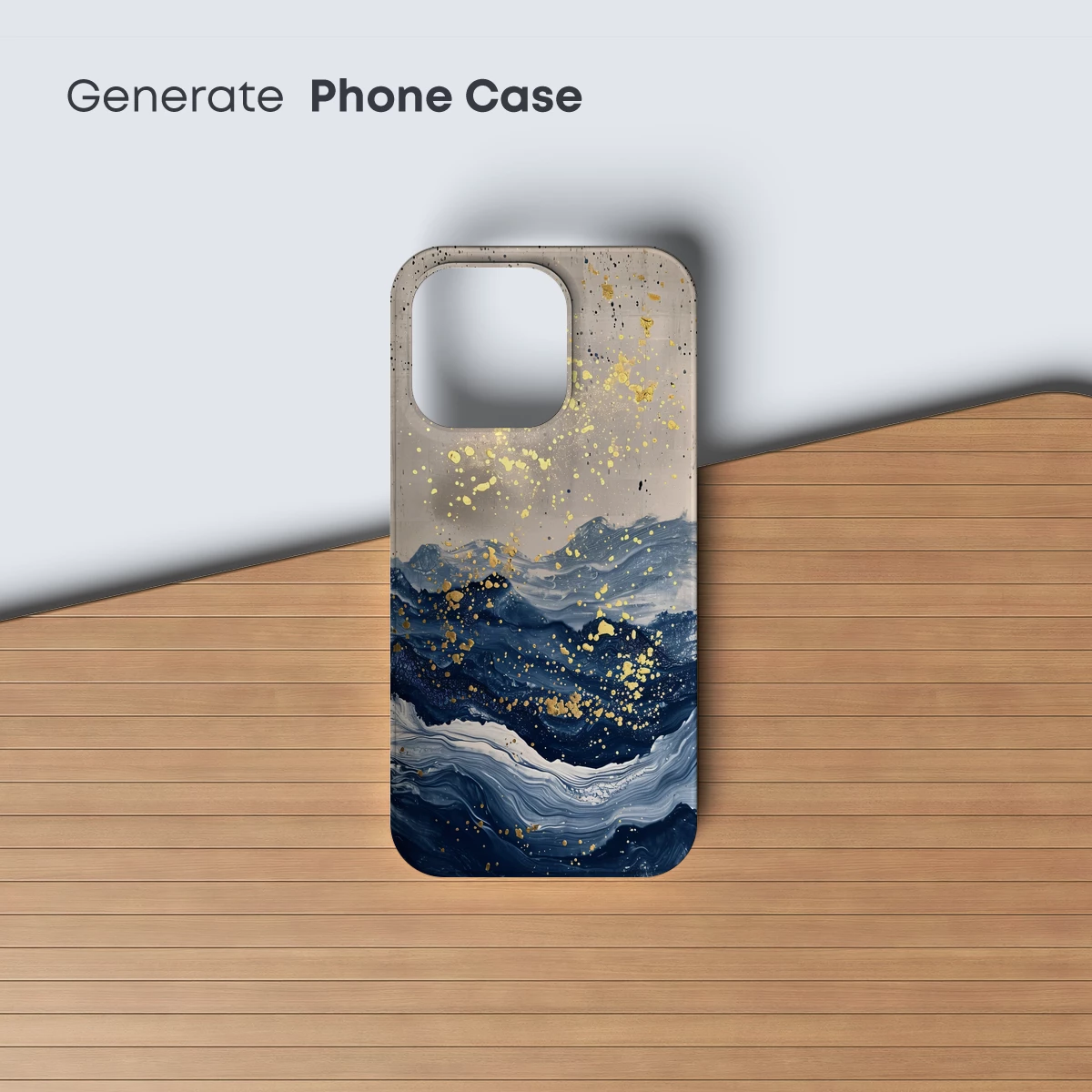 Golden Rain Over Abstract Waves - Image 3