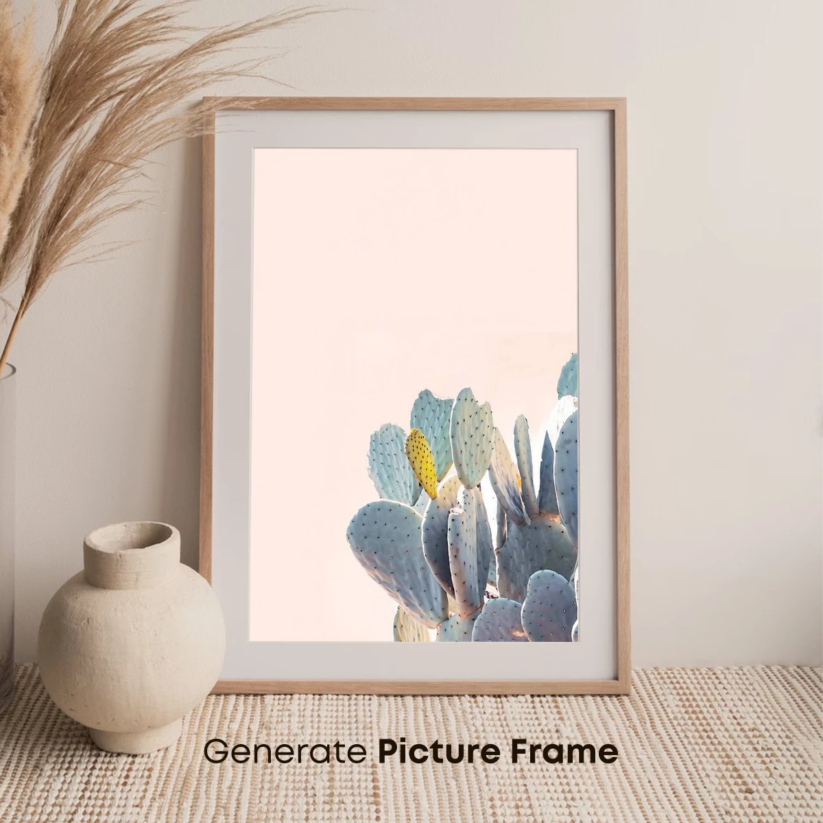 Desert Elegance: Prickly Pear in Pastel Hue - Image 7