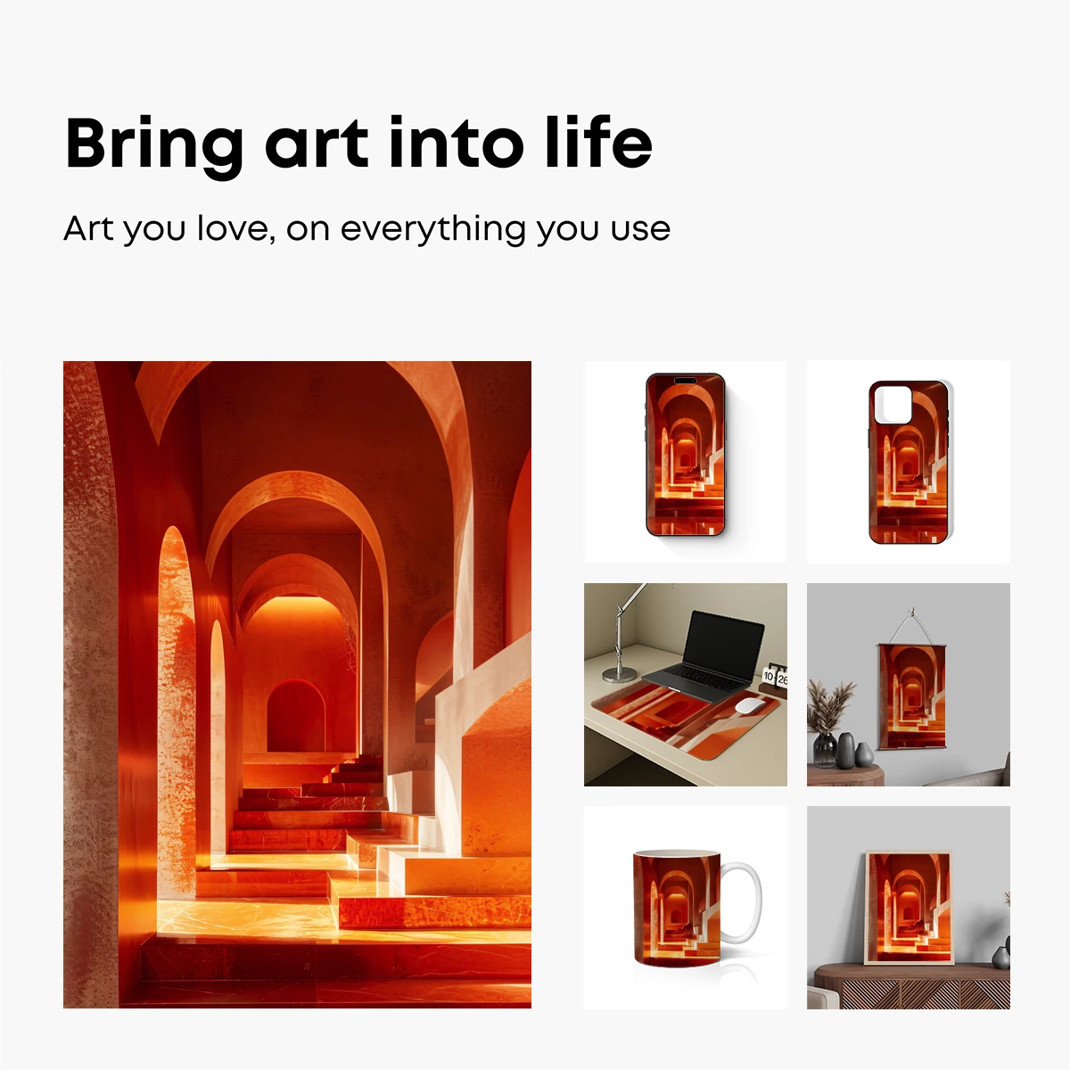 Crimson Archways: A Luminous Odyssey - Image 2