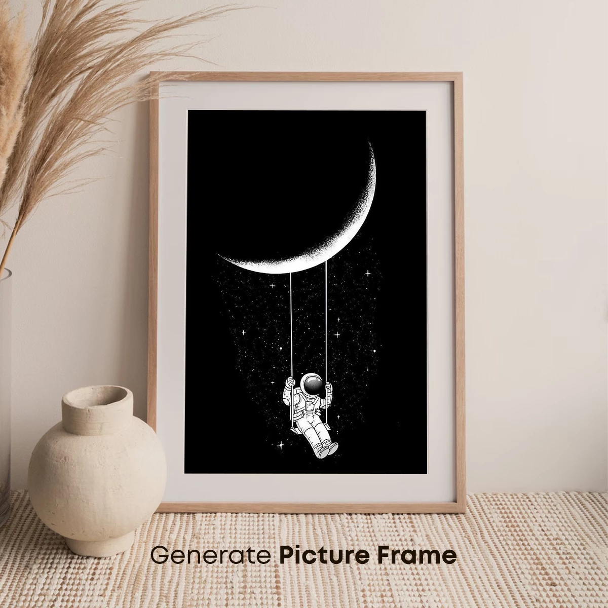 Astronaut Swings on Moon: Cosmic Dreamscape - Image 7