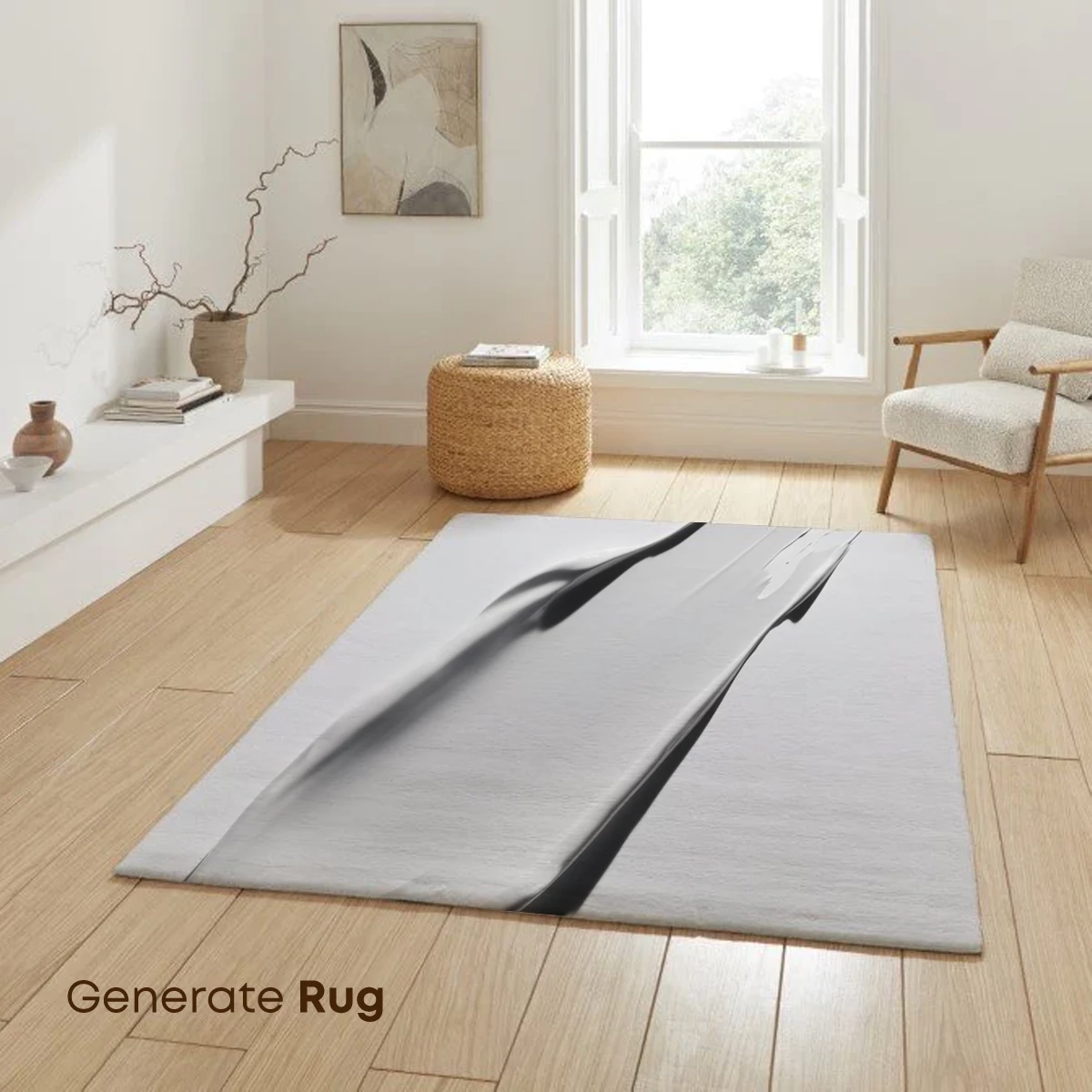 Elegant Swipe: Abstract Monochrome Flow - Image 6