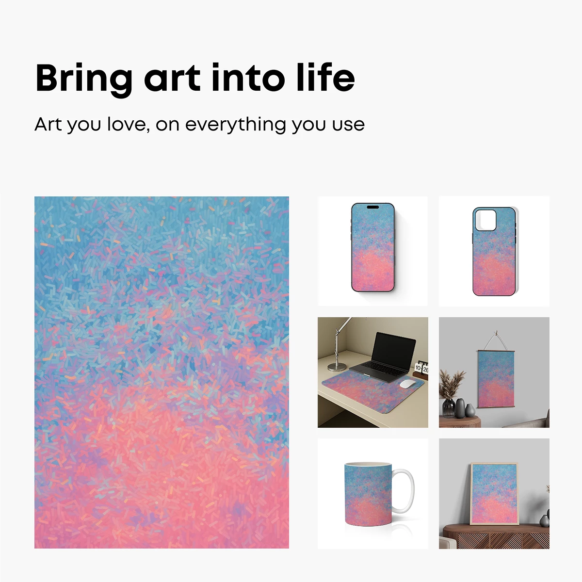 Abstract Gradient Symphony: Pixelated Dawn - Image 2