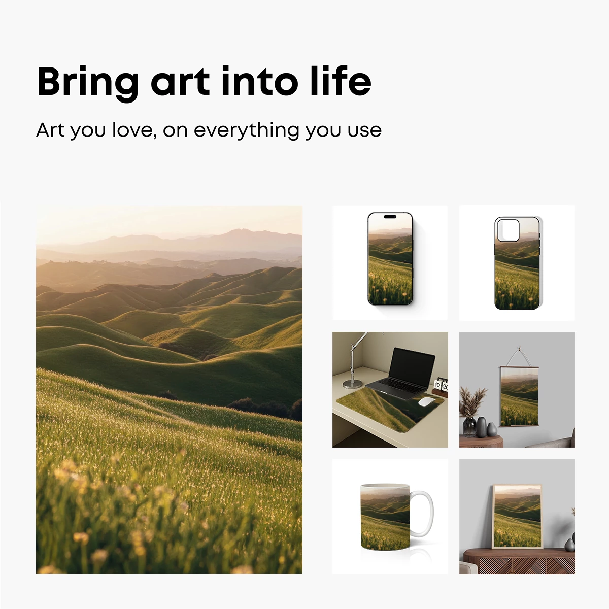 Golden Rolling Hills at Dawn - Image 2