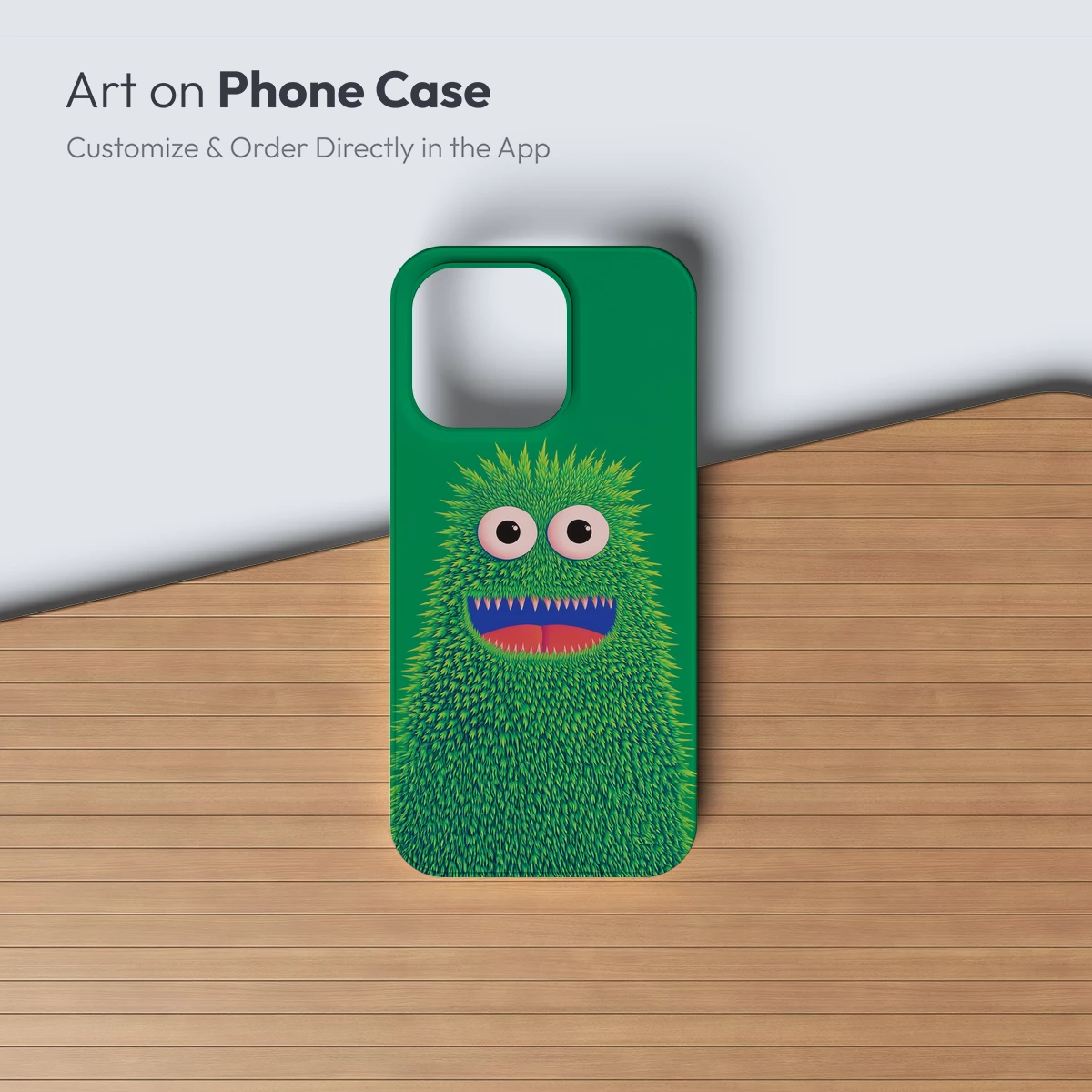 Fuzzy Green Monster with Playful Grin - Image 3