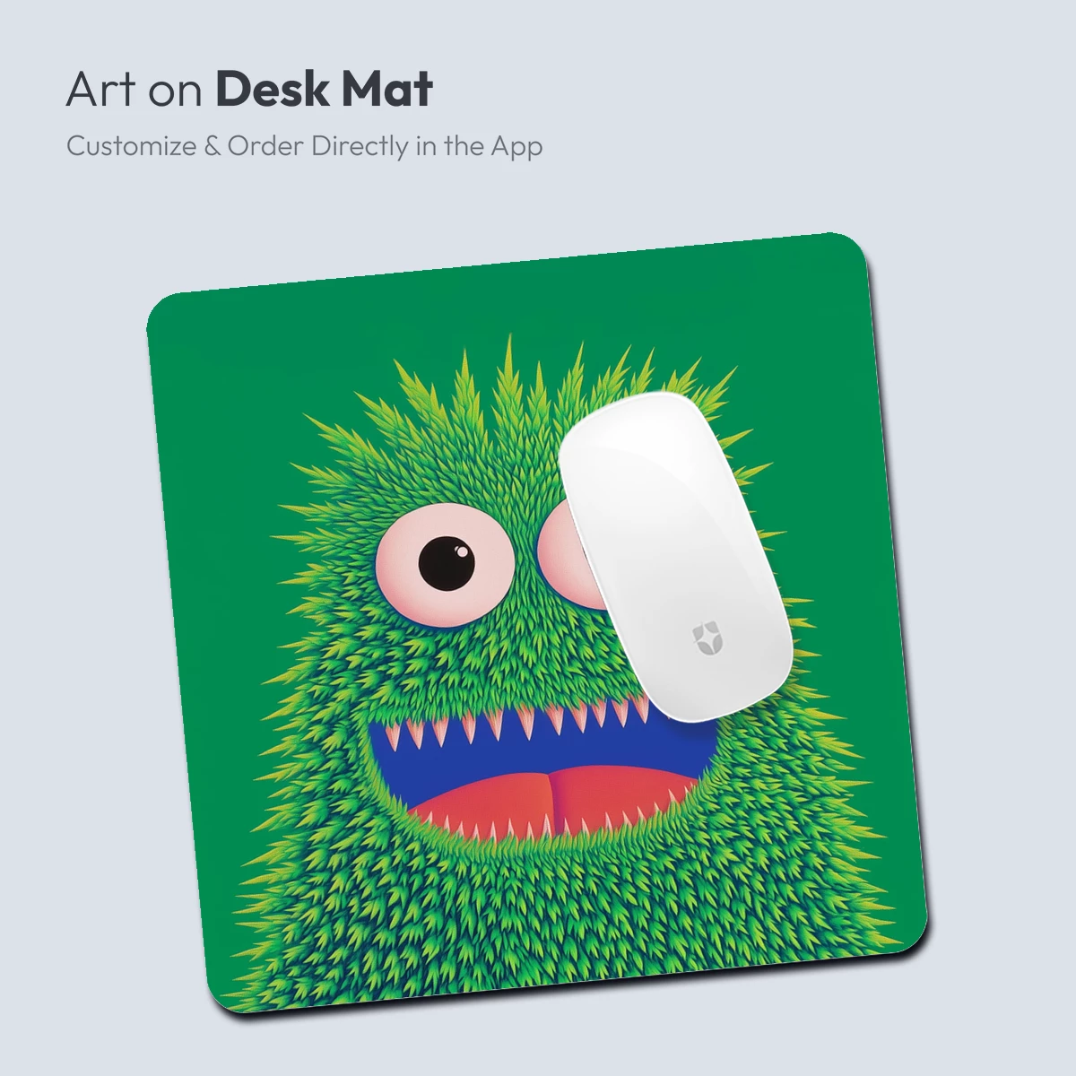 Fuzzy Green Monster with Playful Grin - Image 4