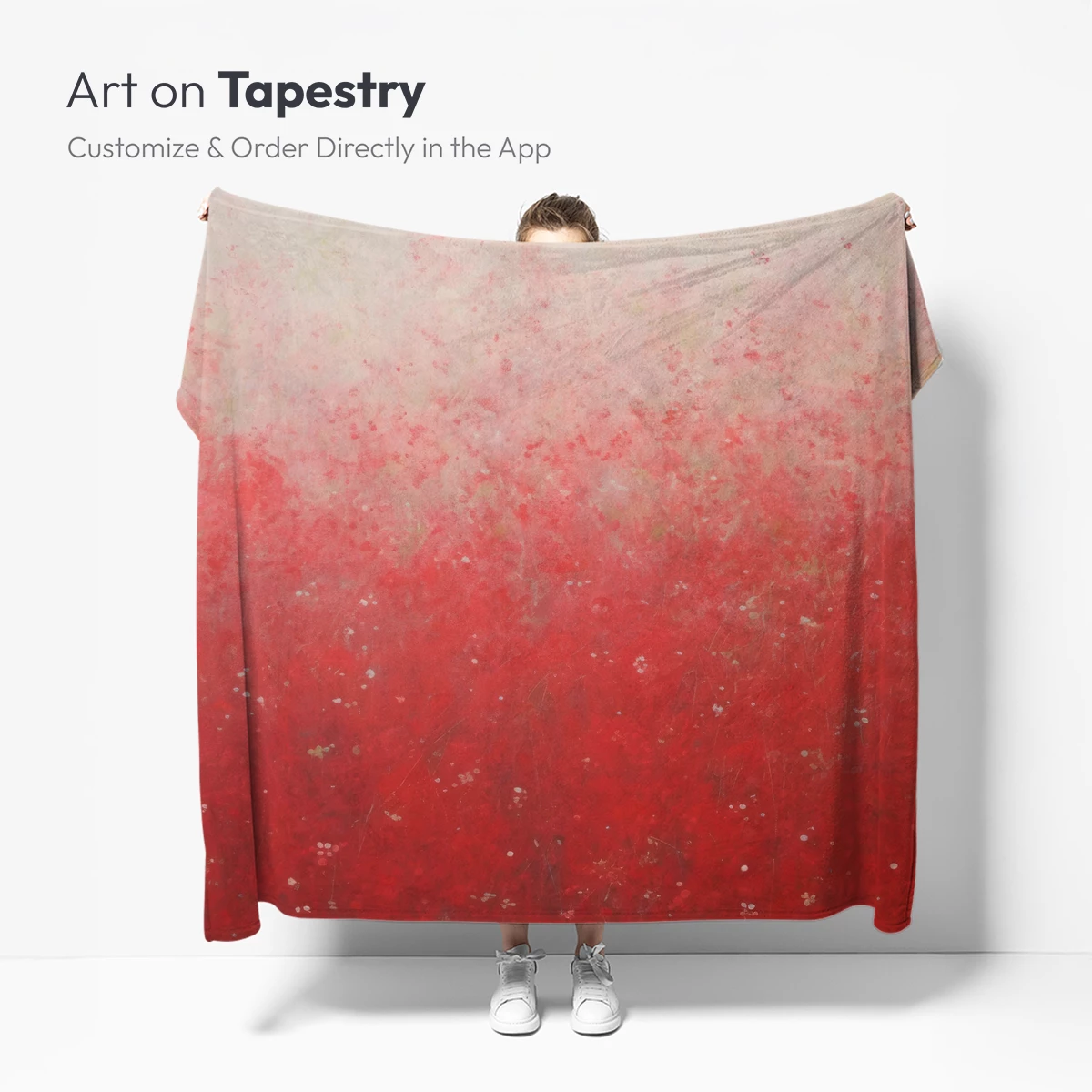 Crimson Whisper: A Field of Ethereal Red Blooms - Image 5