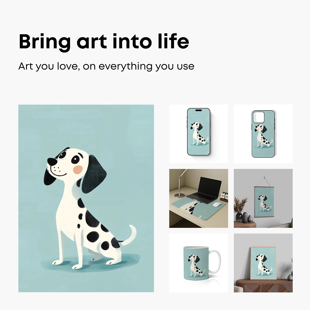 Dalmatian Dream: Whimsical Pup in Pastel Bliss - Image 2