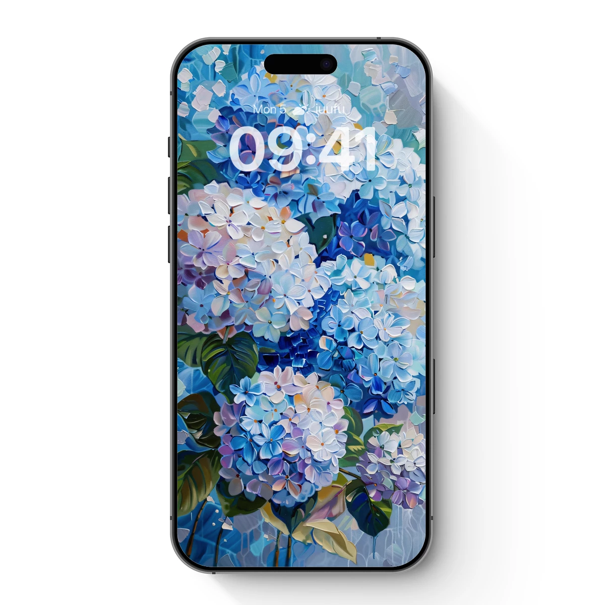 Blue Hydrangea Symphony: Impressionist Floral Elegance