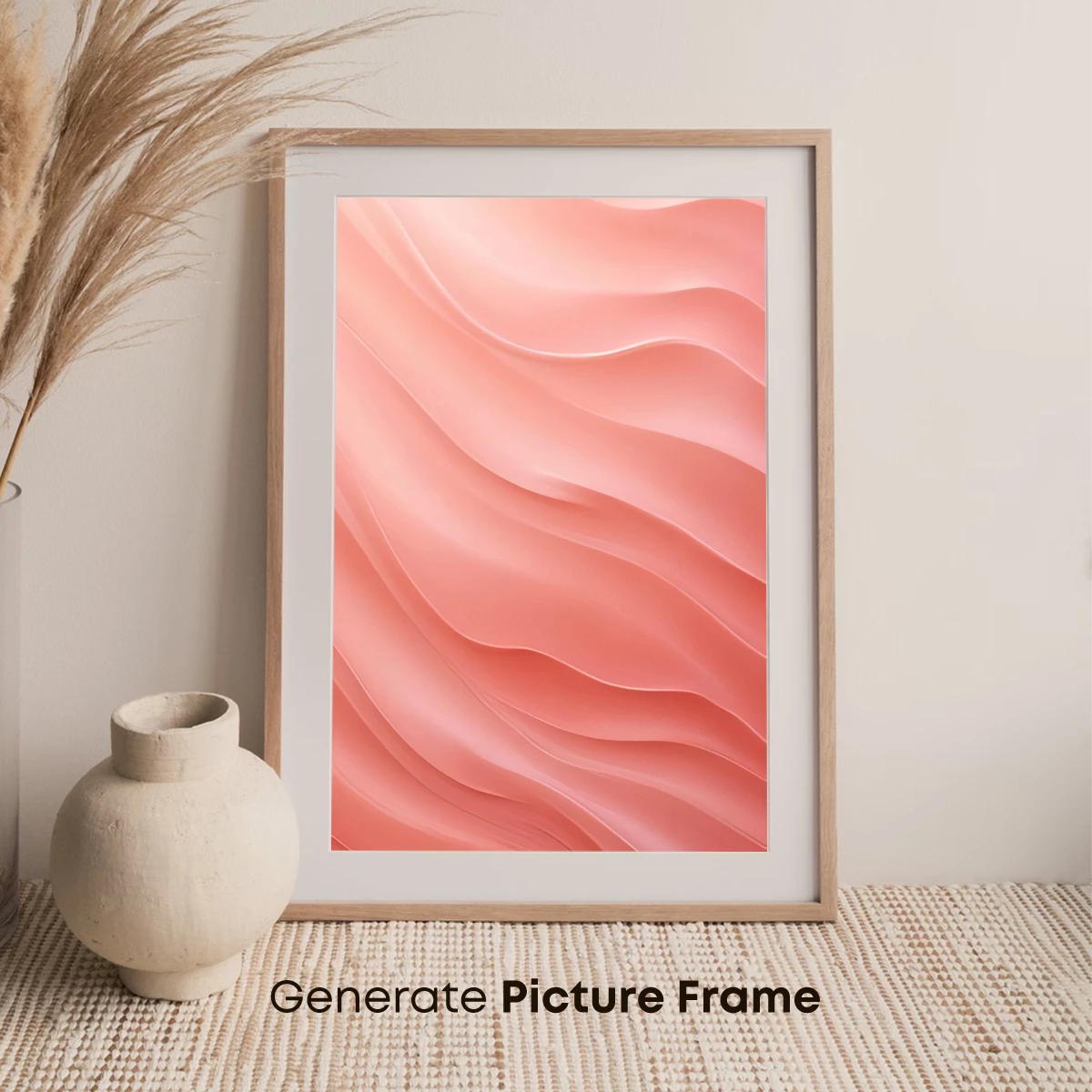 Coral Silk Waves: A Fluid Elegance - Image 7