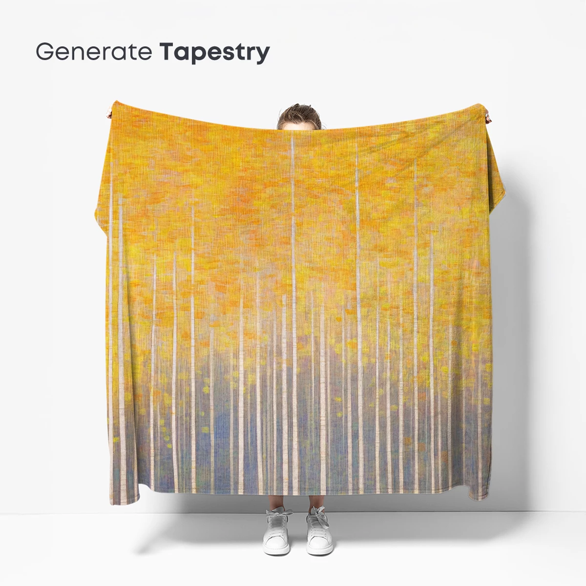 Golden Birch Forest: Ethereal Autumn Hues - Image 5