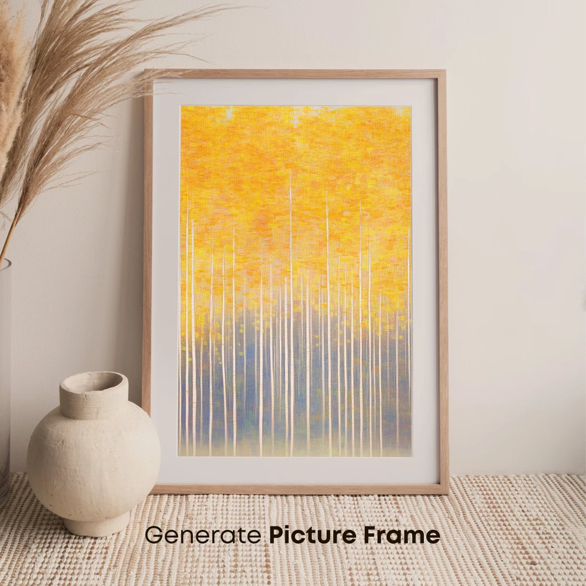 Golden Birch Forest: Ethereal Autumn Hues - Image 7