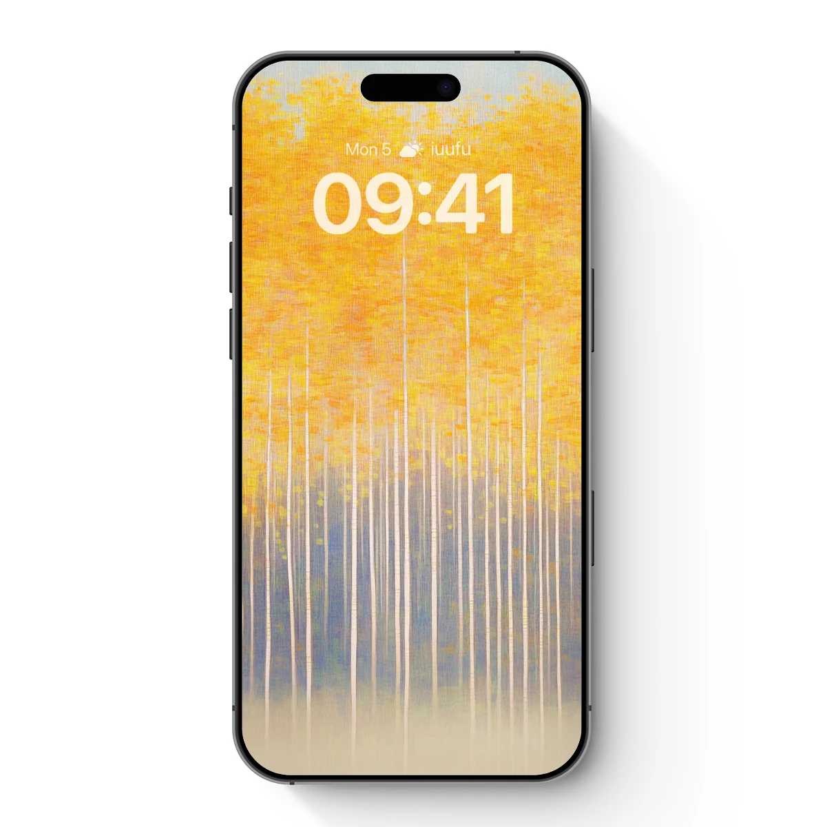 Golden Birch Forest: Ethereal Autumn Hues