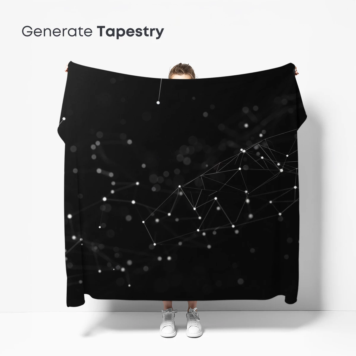 Constellation Web: Digital Elegance in Black and White - Image 5