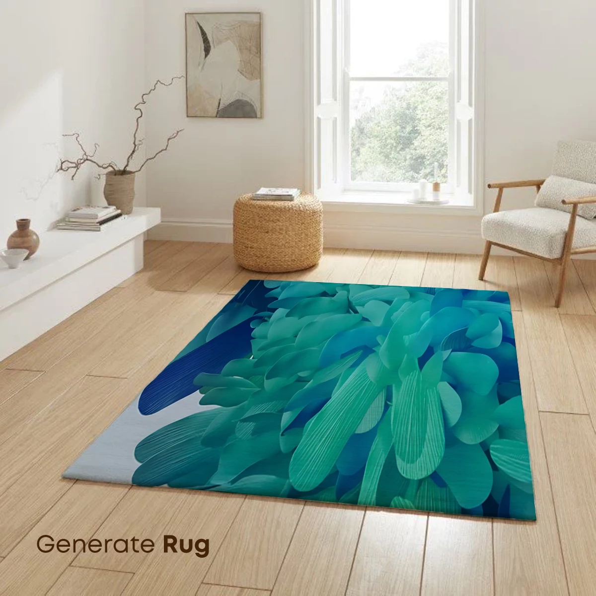 Aquatic Petal Symphony: Abstract Floral Artistry - Image 6