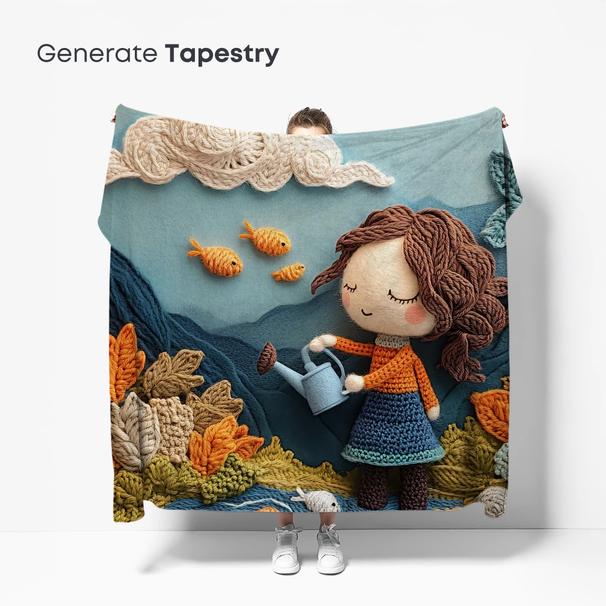 Crocheted Whimsy: Girl by the Pond - Image 5