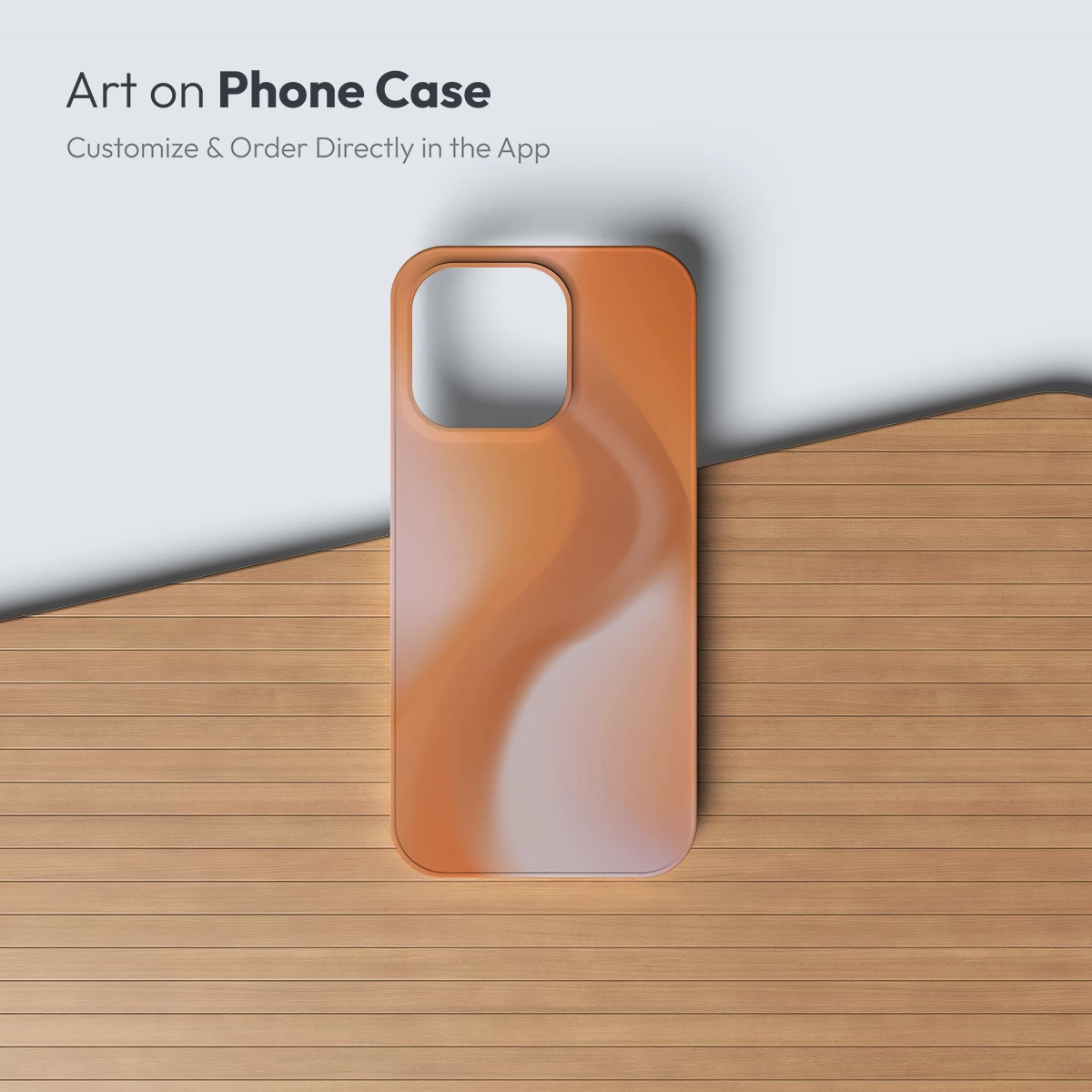 Fluid Peach Elegance: Abstract Curves in Motion - Image 3