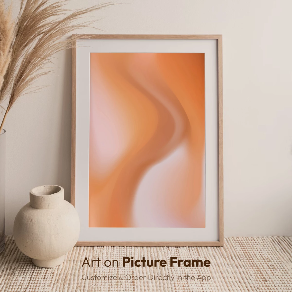 Fluid Peach Elegance: Abstract Curves in Motion - Image 7