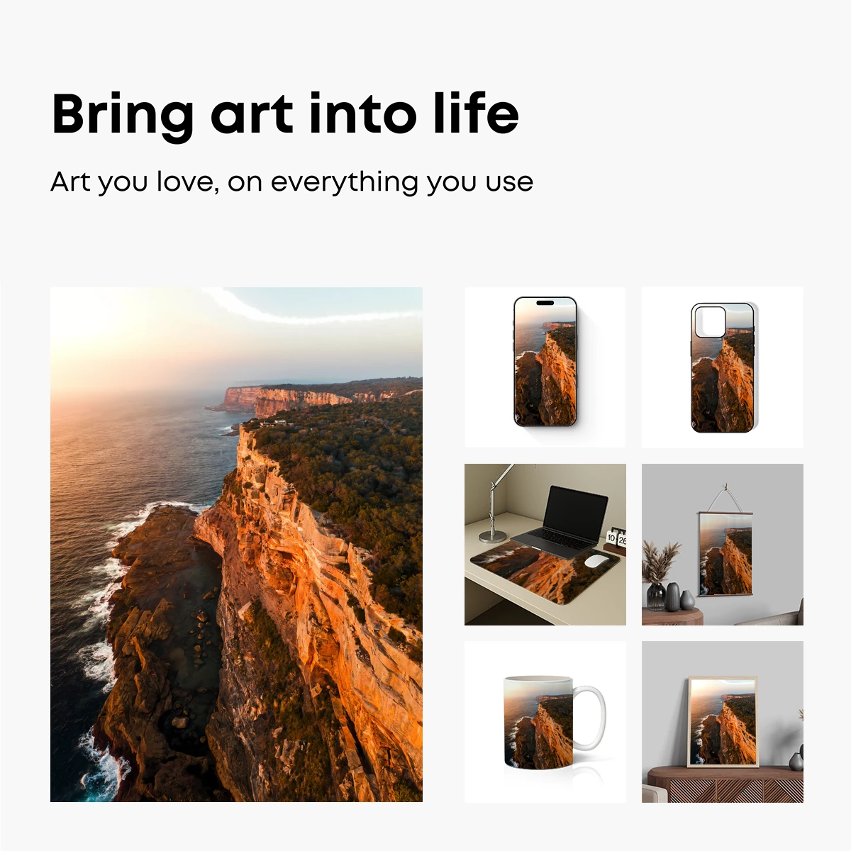 Golden Cliffs at Sunset - Image 2