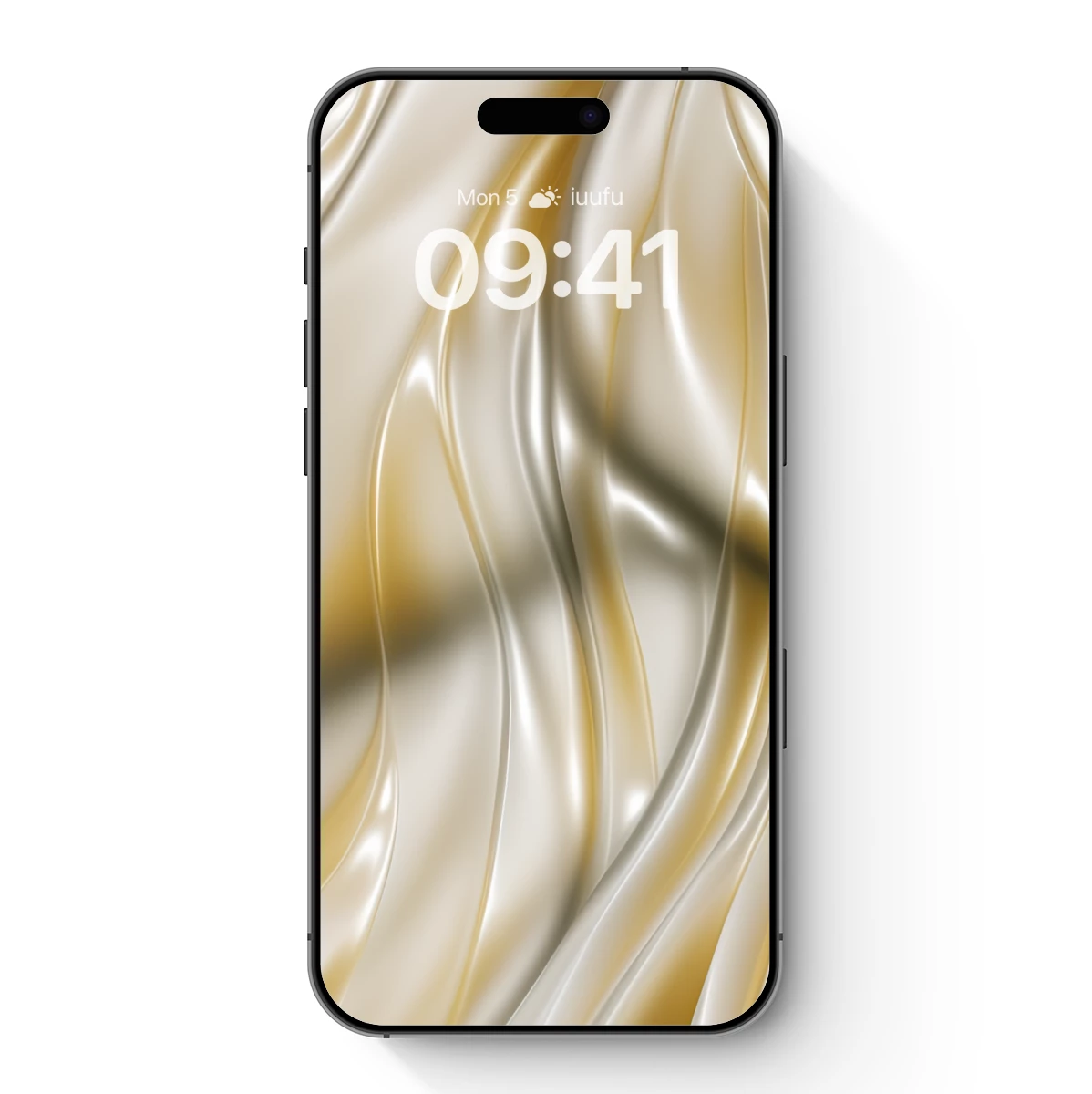 Golden Silk Elegance: Fluid Waves of Luxury