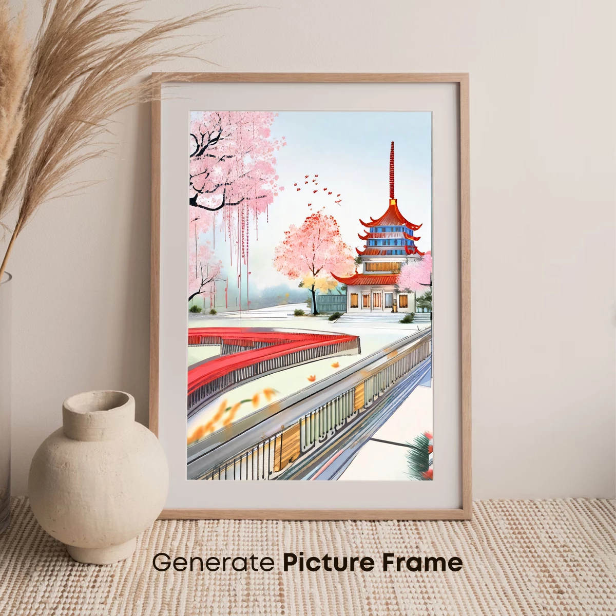 Cherry Blossom Pagoda Serenity - Image 7