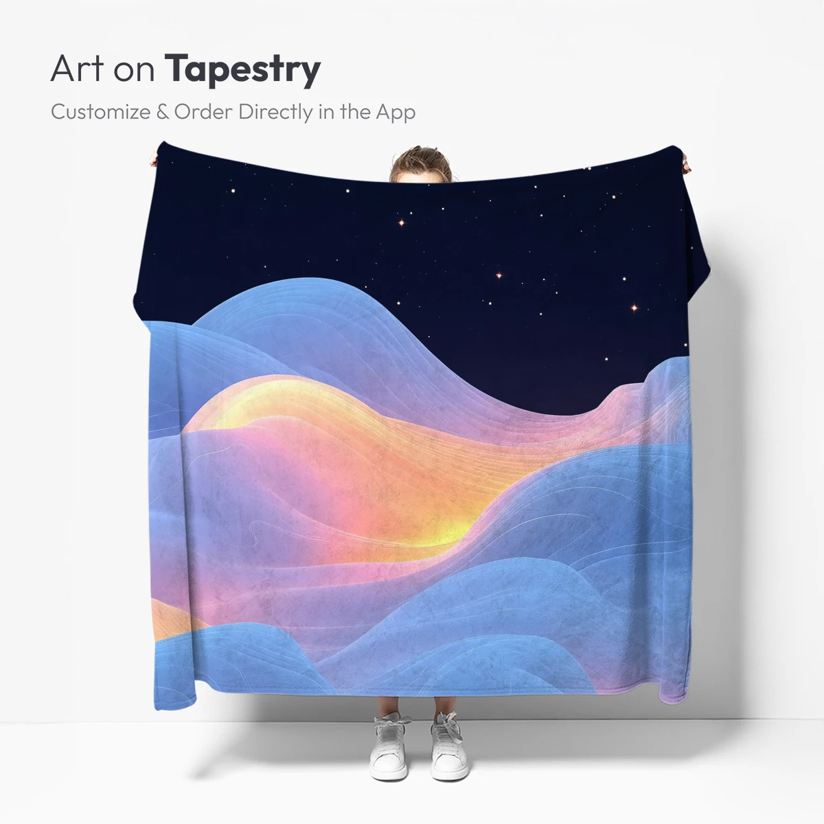 Celestial Waves: Dreamy Nightscapes in Flowing Form - Image 5