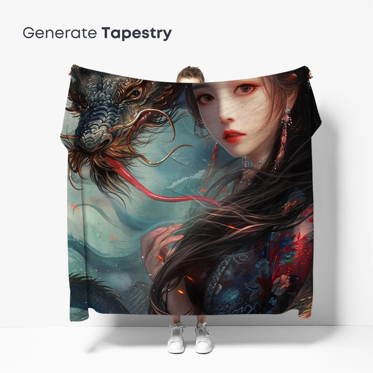 Eternal Dragon Embrace: Mythic Fusion Art - Image 5